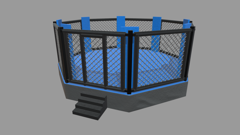 Octagon MMA 3D मॉडल .c4d .max .obj .3ds .fbx .stl .blend 