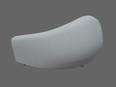 Gebogenes Sofa 3D Modell