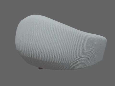 Gebogenes Sofa 3D Modell