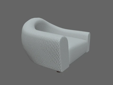 Gebogenes Sofa 3D Modell