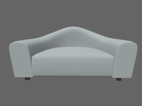 Gebogenes Sofa 3D Modell