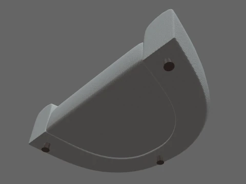 Gebogenes Sofa 3D Modell