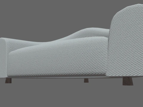 Gebogenes Sofa 3D Modell