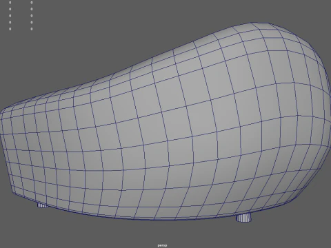 Gebogenes Sofa 3D Modell
