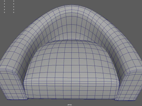 Gebogenes Sofa 3D Modell