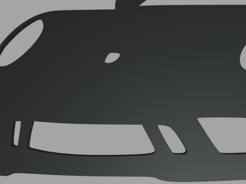 Porsche 911 GT3 Wall Silhouette 3D Принт Модель