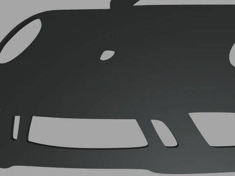Porsche 911 GT3 Wall Silhouette 3D Print Model