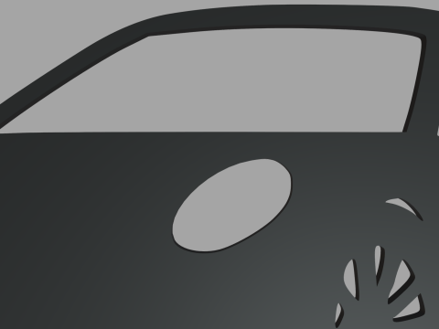 Porsche 911 GT3 Wall Silhouette 3D Принт Модель