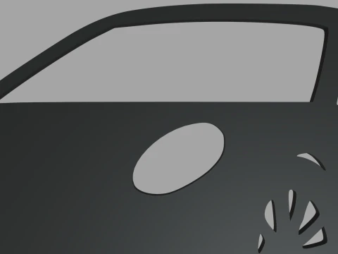 Porsche 911 GT3 Wall Silhouette 3D Print Model