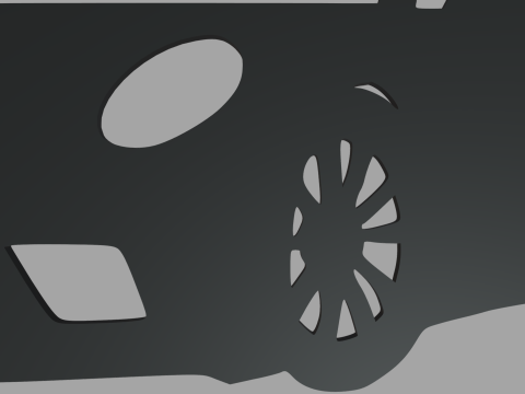 Porsche 911 GT3 Wall Silhouette 3D Принт Модель