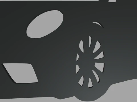 Porsche 911 GT3 Wall Silhouette 3D Print Model