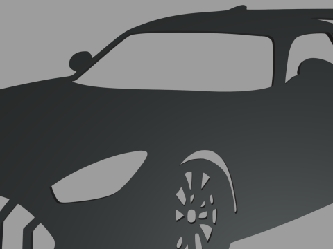 Mercedes-Benz AMG GT Wall Silhouette 3D Print Model