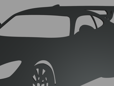 Mercedes-Benz AMG GT Wall Silhouette 3D Print Model