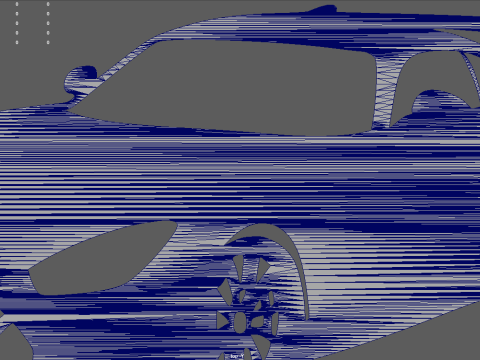 Mercedes-Benz AMG GT Wall Silhouette 3D Print Model