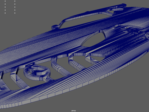 Mercedes-Benz AMG GT Wall Silhouette 3D Print Model