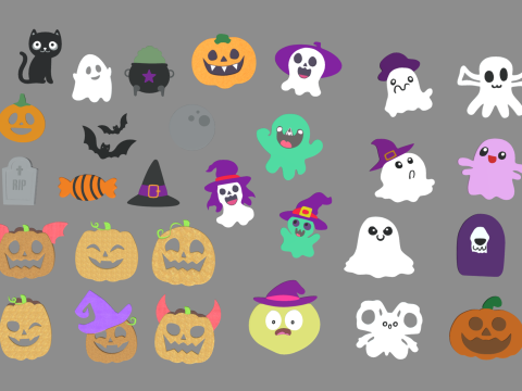 Halloween Candies Cookies Pack 01 3Dモデル