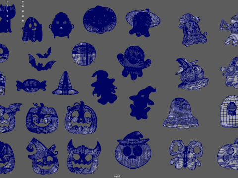Halloween Candies Cookies Pack 01 3Dモデル