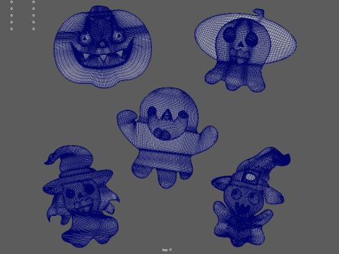 Halloween Candies Cookies Pack 01 3Dモデル