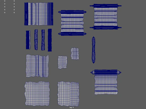 Old Papyrus Parchments 3D Model