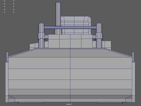 Low Poly Hydraulic Bulldozer 01 3D Model