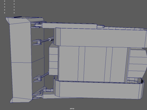 Low Poly Hydraulic Bulldozer 01 3D Model