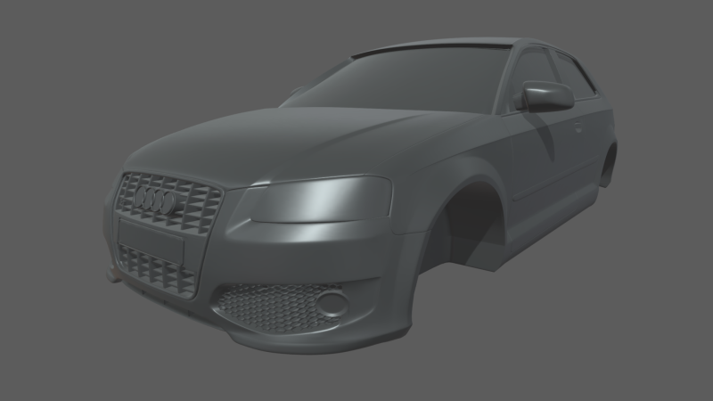 Audi A3 S3 2006 3D Принт Модель .c4d .max .obj .3ds .fbx .stl .blend 