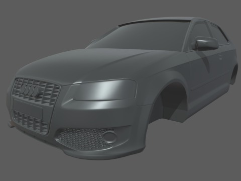Audi A3 S3 2006 3D प्रिंट मॉडल