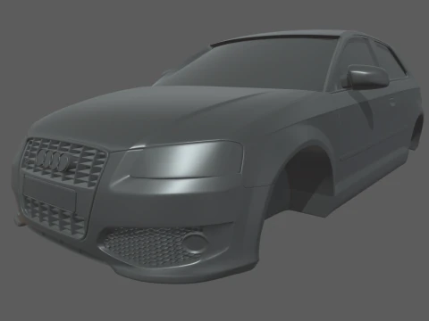 Audi A3 S3 2006 Modèles 3D en vedette