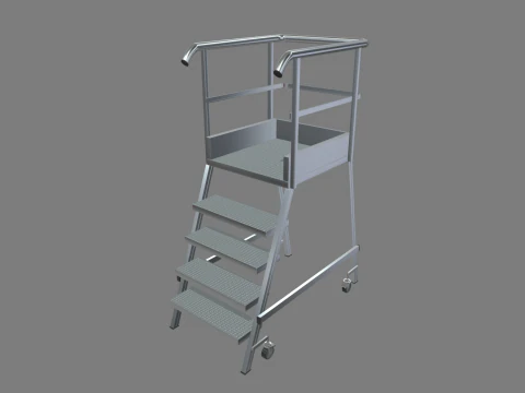 산업 창고 계단 3D 모델