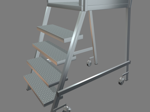 Industrial Warehouse Stair 3D Model