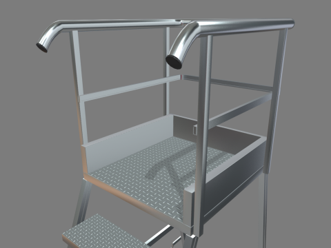 Industrial Warehouse Stair 3D Model