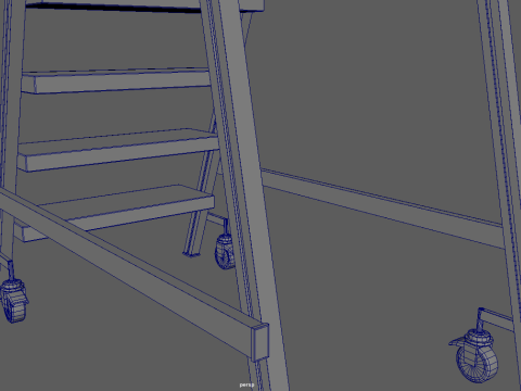 Industrial Warehouse Stair 3D Model