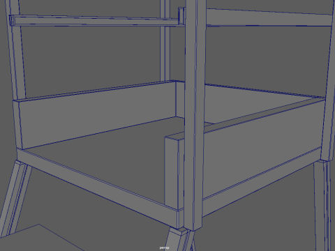 Industrial Warehouse Stair 3D Model