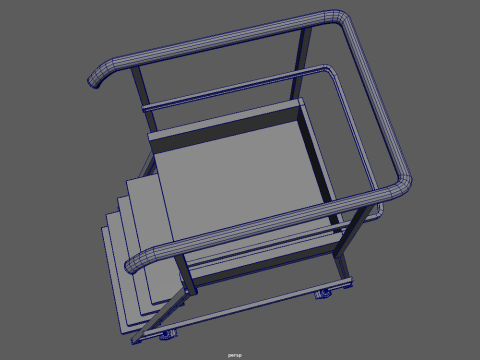 Industrial Warehouse Stair 3D Model