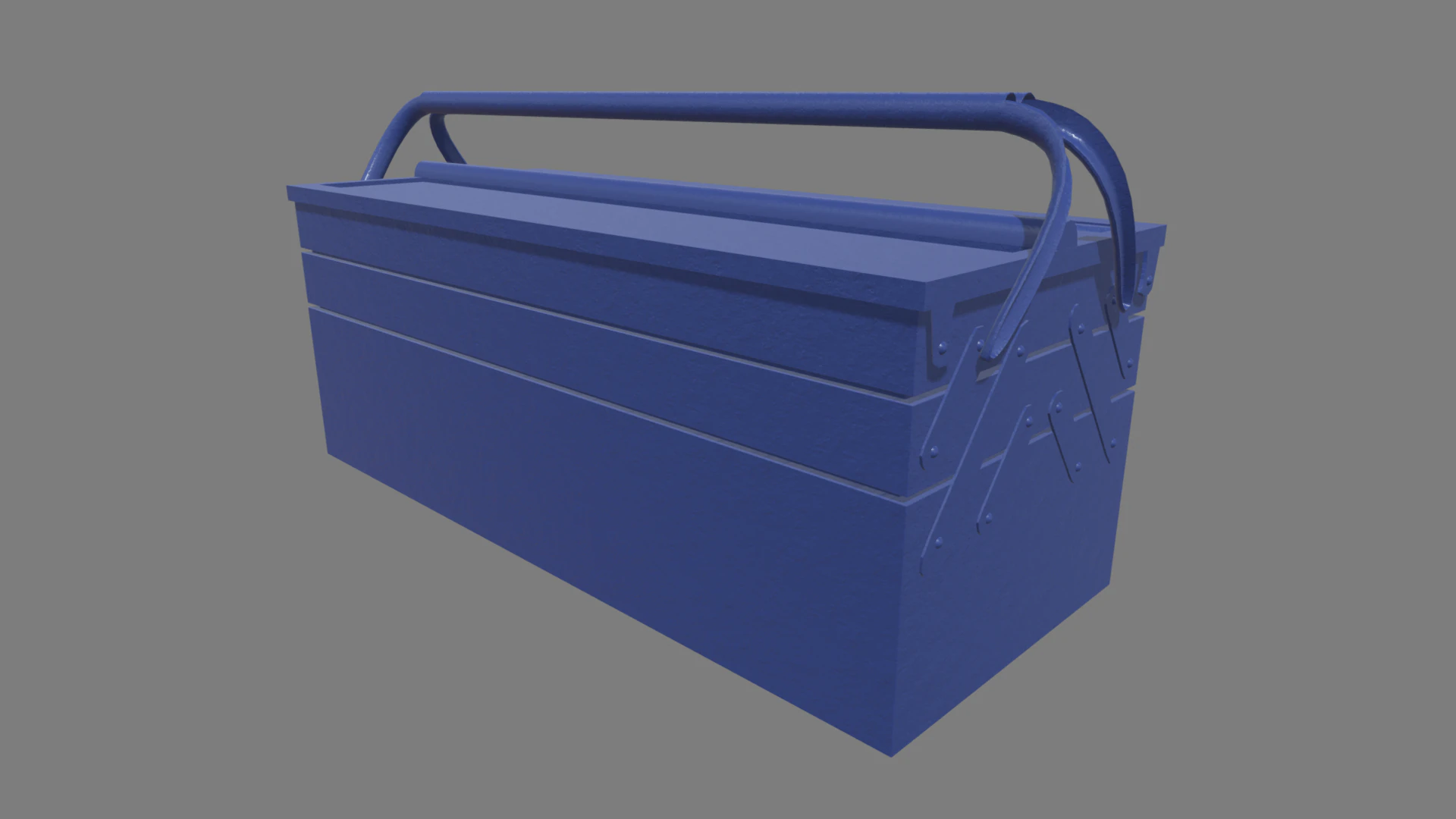 Metal Cantilever Toolbox 3D Model .c4d .max .obj .3ds .fbx .stl .blend 