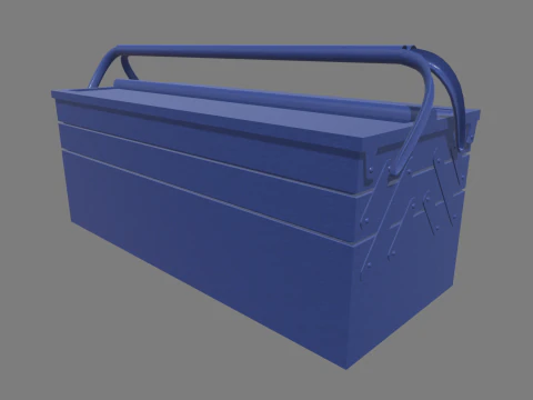 금속 캔틸레버 도구 상자 3D 모델