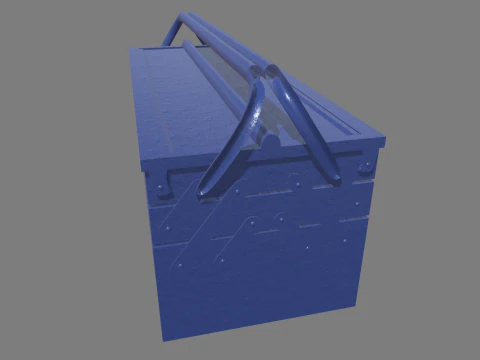 Metal Cantilever Toolbox 3D Model