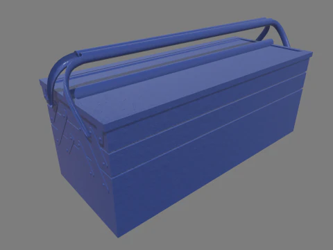 Metal Cantilever Toolbox 3D Model
