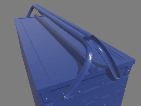 Metal Cantilever Toolbox 3D Model