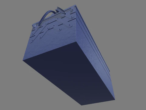 Metal Cantilever Toolbox 3D Model