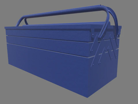 Metal Cantilever Toolbox 3D Model
