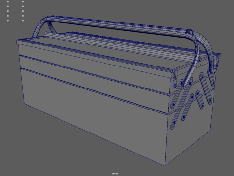 Metal Cantilever Toolbox 3D Model