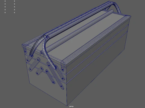 Metal Cantilever Toolbox 3D Model