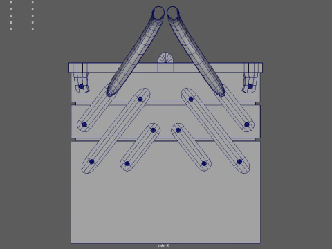 Metal Cantilever Toolbox 3D Model