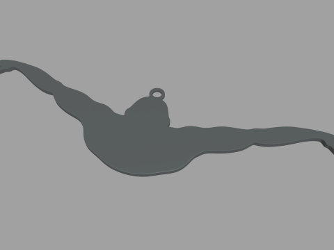 Swimming Natation Key Ring Chain 01 3Dプリントモデル