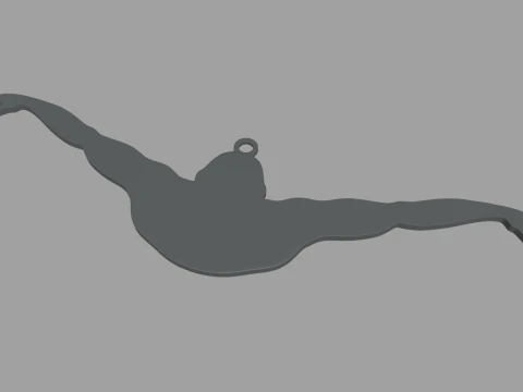 Schl&uuml;sselanh&auml;nger &bdquo;Swimming Natation&ldquo; 01 3D Druckmodell