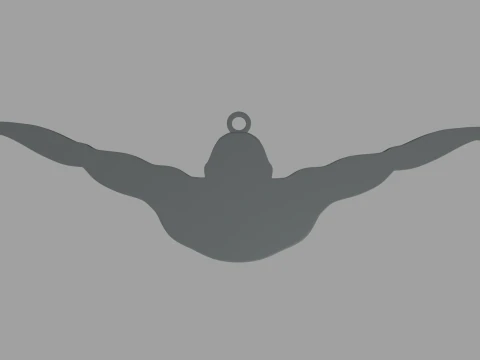 Swimming Natation Key Ring Chain 01 3D Print Model
