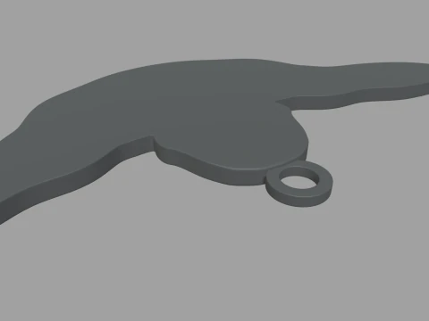 Swimming Natation Key Ring Chain 01 3D Print Model