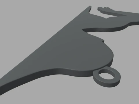 Swimming Natation Key Ring Chain 02 3D Print Model