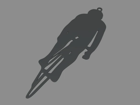 Fahrrad-Schl&uuml;sselanh&auml;nger 02 3D Druckmodell